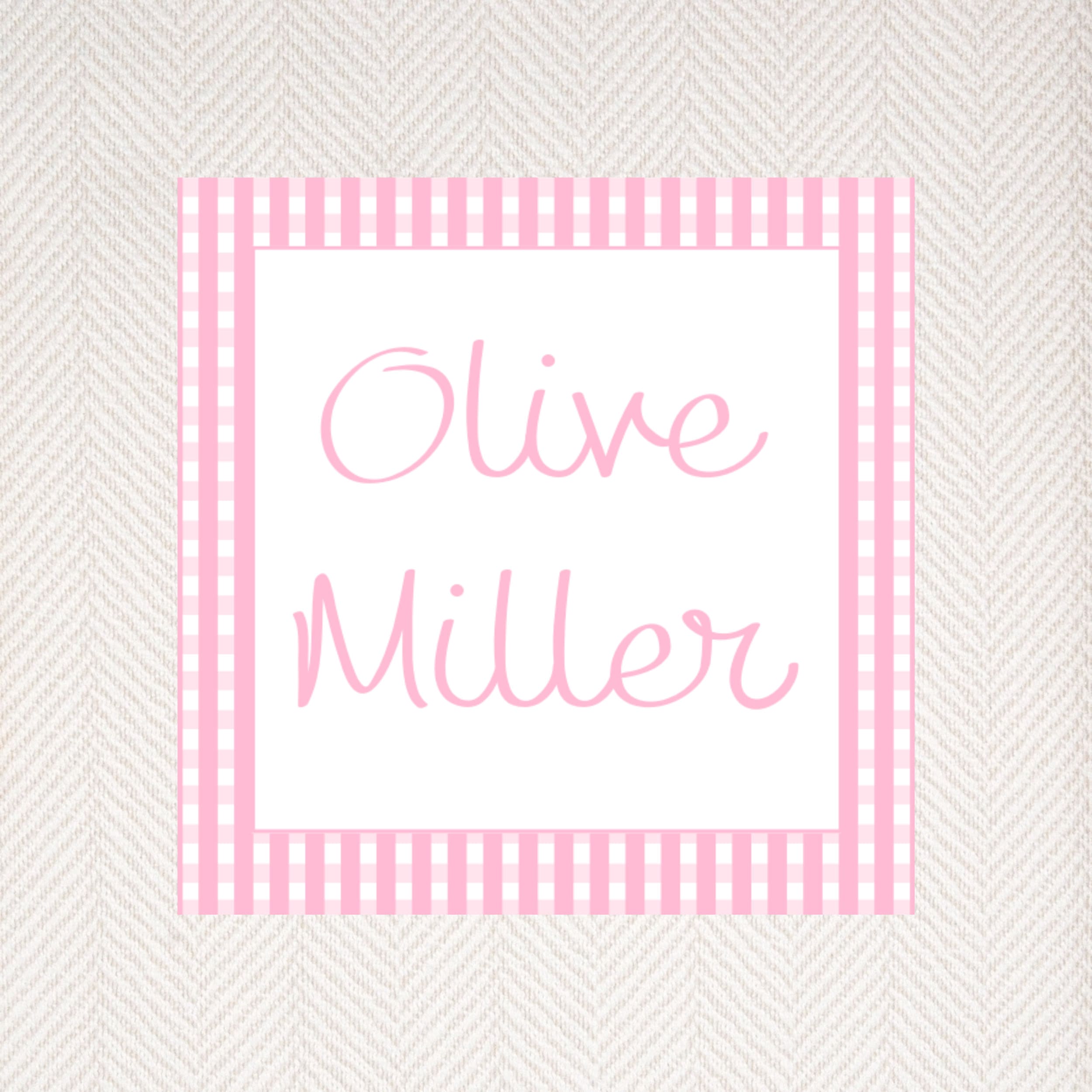 Printable Pink Gingham Gift Tags Template