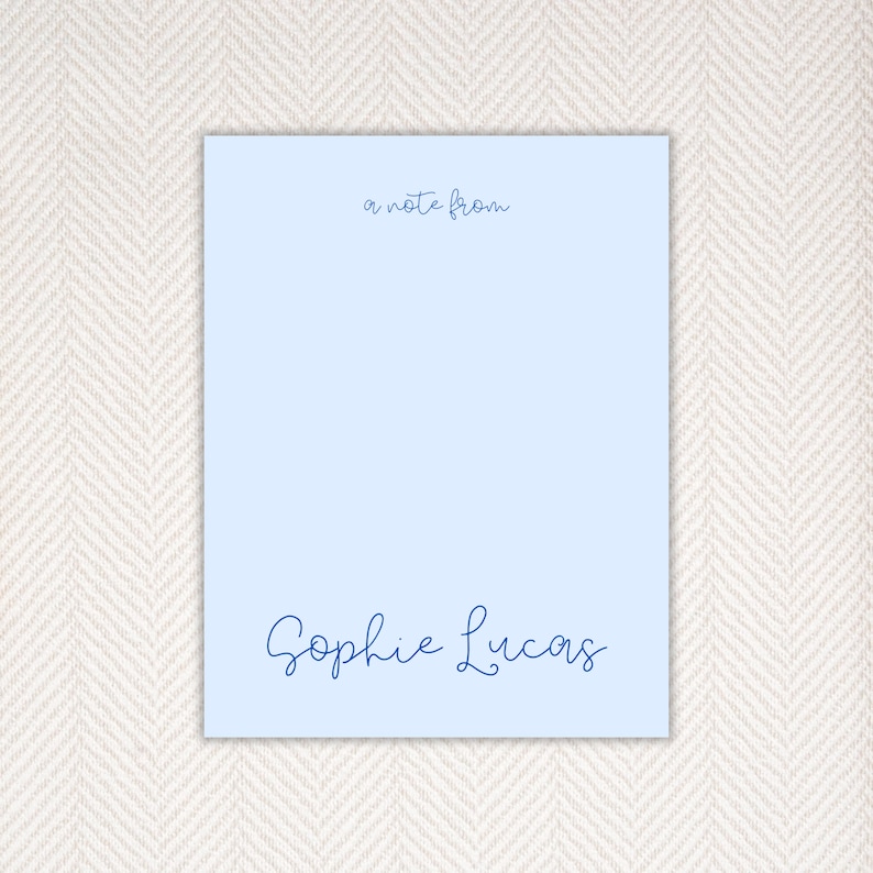 Digital Download Personalized Notepad, Monogram Notepad, A Note From ...