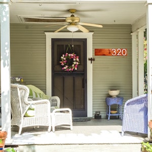 XL Horizontal Custom Cedar Wood Address Sign by Ariell Forrest