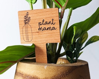 Plant Mama Kersenhout Plant Marker voor Moederdag van Ariell Forrest
