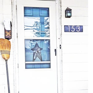 Horizontal Custom Cedar Wood Address Sign by Ariell Forrest