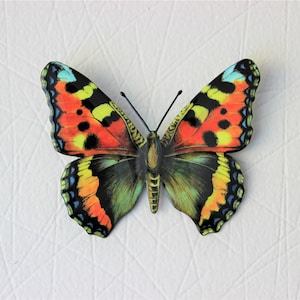 SMALL TURTLE BUTTERFLY indoor or outdoor metal wall decoration