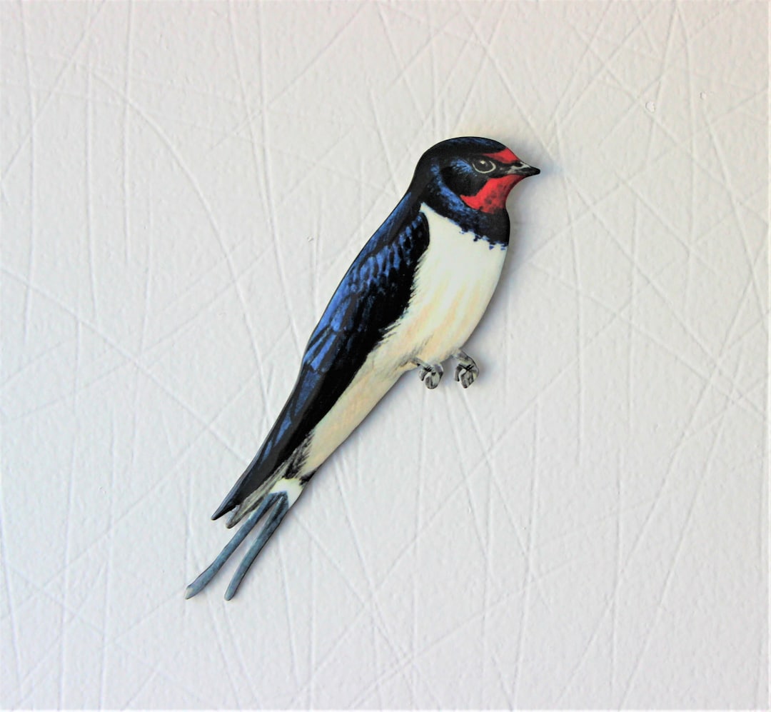 Décoration Murale Hirondelle Dorée 9,5x8x4cm | Sculpture Élégante Pour Intérieur | Accroche Au Mur