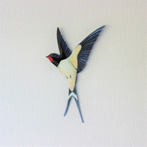 SWALLOW in FLIGHT indoor or outdoor metal wall decoration