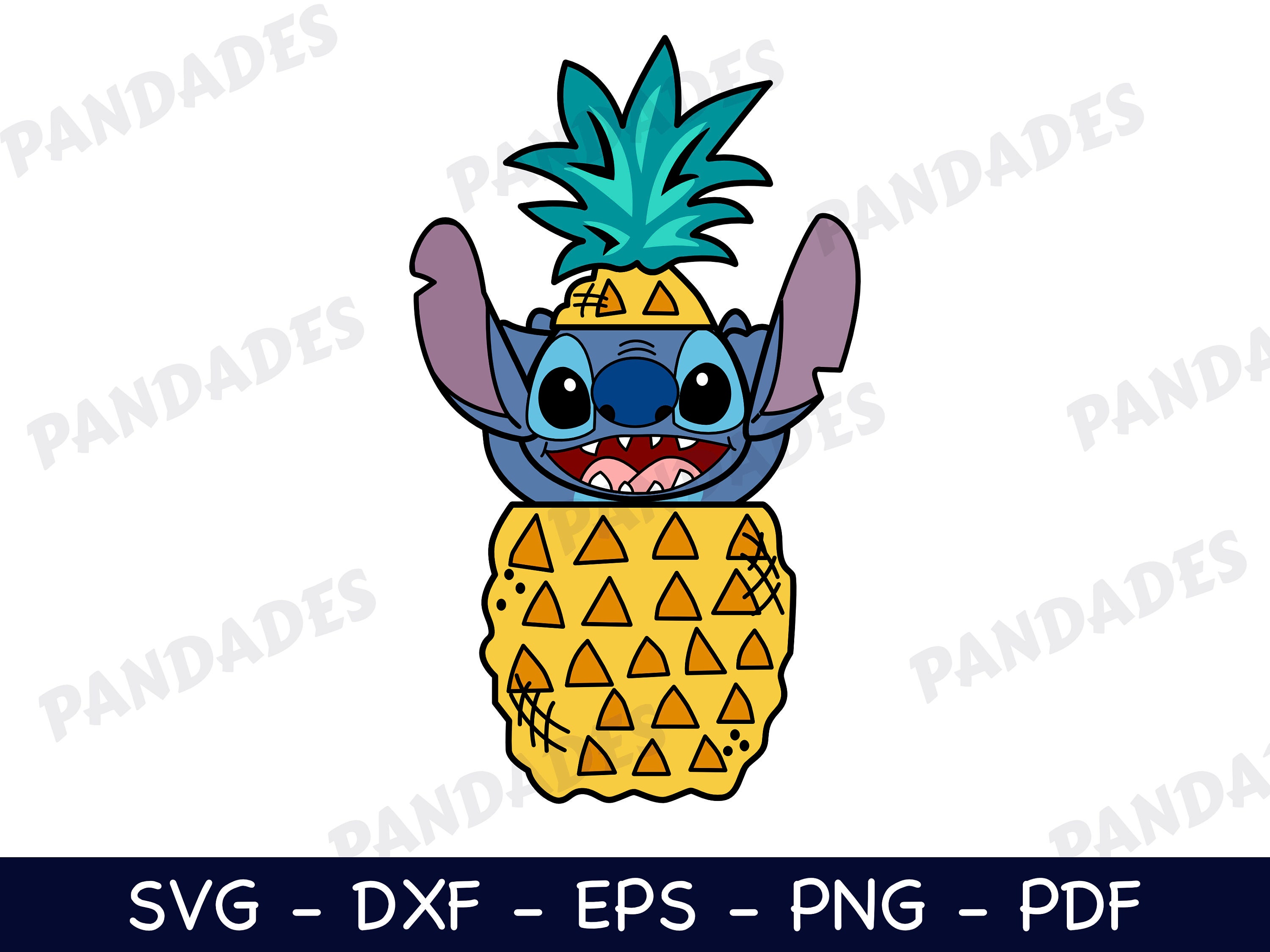 Stitch Pineapple Svg Digital Download All Cutting Machines Svgmay