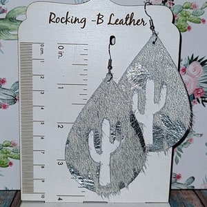 Kaktus Leder Ohrringe