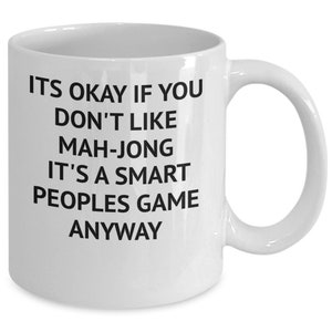 Mah-jong player gift, funny coffee mug, gift for mah-jong player, for him , for her