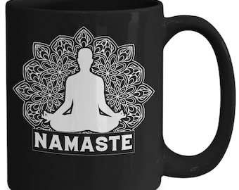 Namaste Yoga Coffee Mug, Funny Yoga Gift