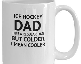 Grappige koffiemok papa ijshockey, cadeau voor hem