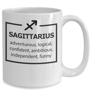 Sagittarius gifts, zodiac gifts, sagittarius coffee mug, december birthday, sagittarius traits mug,