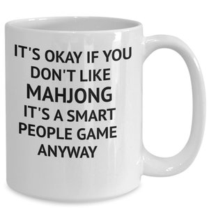 Mahjong coffee mug, mahjong gift, mahjong player mug, mahjong player gift, mahjong gift idea, mahjong game coffee mug, mahjong novelty cup