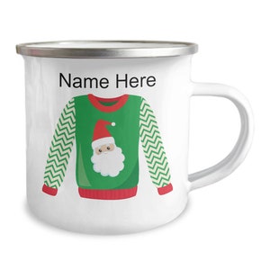 Personalized ugly sweater mug, ugly camper mug, gift for dad, gift for him , ugly sweater , funny mug, christmas mug