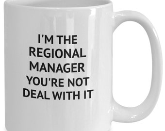 Funny Regional Manager Coffee Mug, Sarcastic Office Gift