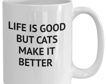 Presenter för kattälskare, presentmugg för kattägare, rolig kaffemugg, mugg för kattmamma, mugg för kattpappa