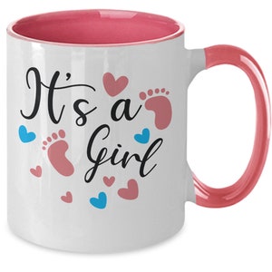 Its A  Girl,  Gender Reveal Coffee mug, Gender Announcement , Girl Gender reveal,