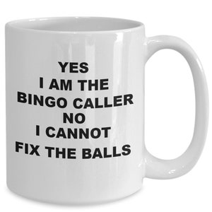 Presentes para chamadores de bingo, presentes de bingo, caneca de café engraçada, caneca engraçada para chamadores de bingo. Caneca engraçada do chamador de bingo, ideia de Gif do chamador de bingo,