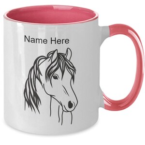 Horse coffee mug, customised mug, personalised coffee cup, equine birthday gift horse coffee cup equestrian gifts, horse riding gifts, fo...