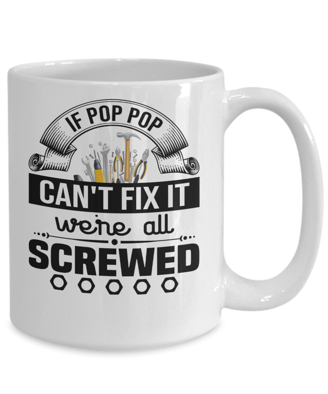 Tazza Divertente Per Nonno O Papà: 'Caro Pop, Pugno In Faccia Dal Tuo Preferito', Tazza In Ceramica 11 Oz