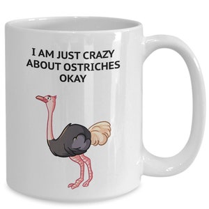 Ostrich coffee mug , gift for animal lover, christmas gift for him or her, ostrich gift, cocoa mug