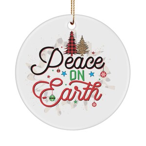 Christmas ornament, peace on earth, tree ornament, christmas décor. christmas gift