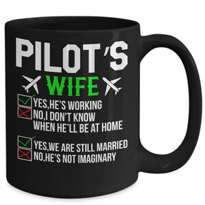 Pilot's Wife Lustige Kaffeetasse, Piloten Geschenk