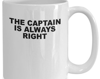 Kapitän ist immer richtig Kaffeetasse, Führung Geschenk