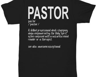 Grappig T-shirt dominee, t-shirt voor dominee, domineecadeaus, cadeau-idee voor dominee, dominee grappige definitie