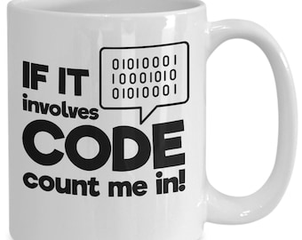 Taza divertida de código de computadora, regalo para programador