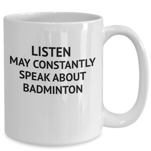 Badminton player gifts, gift for badminton player, funny mug,