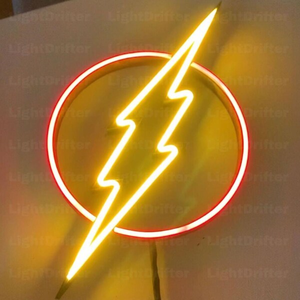 SuperHero Sign LED, lightning bolt, 3D model, download and 3d print