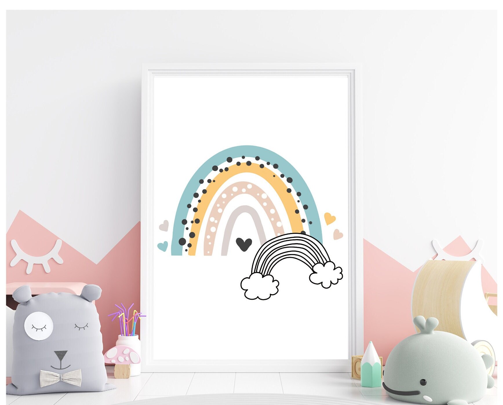 Rainbow Nursery Art, Digital Download ,rainbow Wall Art,nursery Prints ...