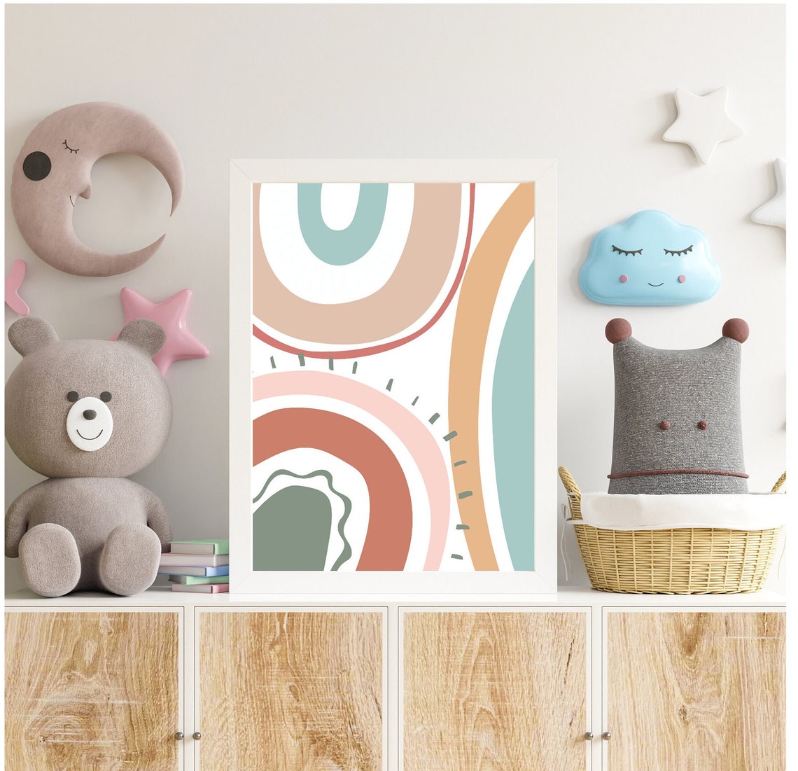 Set of Two Rainbow Nursery Art, Digital Download ,rainbow Wall Art ...