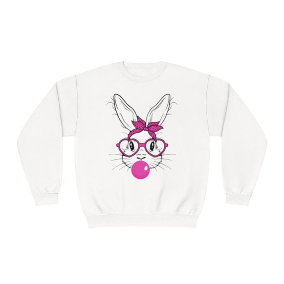 Cute Bunny With Bubblegum Cute Bunny Unisex Nublend® | Etsy