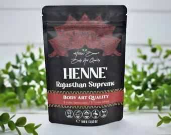 Rajasthan Supreme Henna Powder – 100% Natural Hair Dye | Body Art Quality