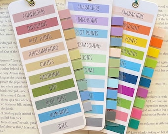 Annotation Bookmark with Tabs, Book Annotating Kit Supplies, Popular Gifts for Her, Book Accessories, Reading Supplies
