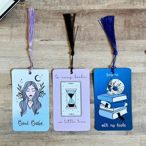 Book Babe Bookmark with Tassel, Book Accessory, Cute and Cool Bookmark, Book mark with custom options, Christmas Gifts for Her