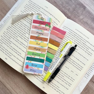 Retro Annotation Bookmark with Tabs Kit, Book Annotating Supplies, Popular Gifts for Her, Book Accessories, Reading Supplies