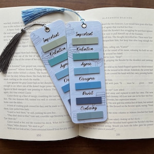 Nonfiction Annotation Bookmark with Tabs Kit, Book Annotating Supplies, Popular Gifts for Her, Book Accessories, Reading Supplies