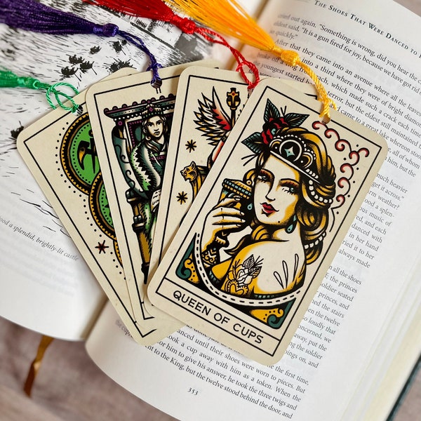 Intuitively Chosen Tarot Card Bookmark with tassel and mini reading, Popular Gifts, Trending Book Accessories, Popular Reading Supplies,