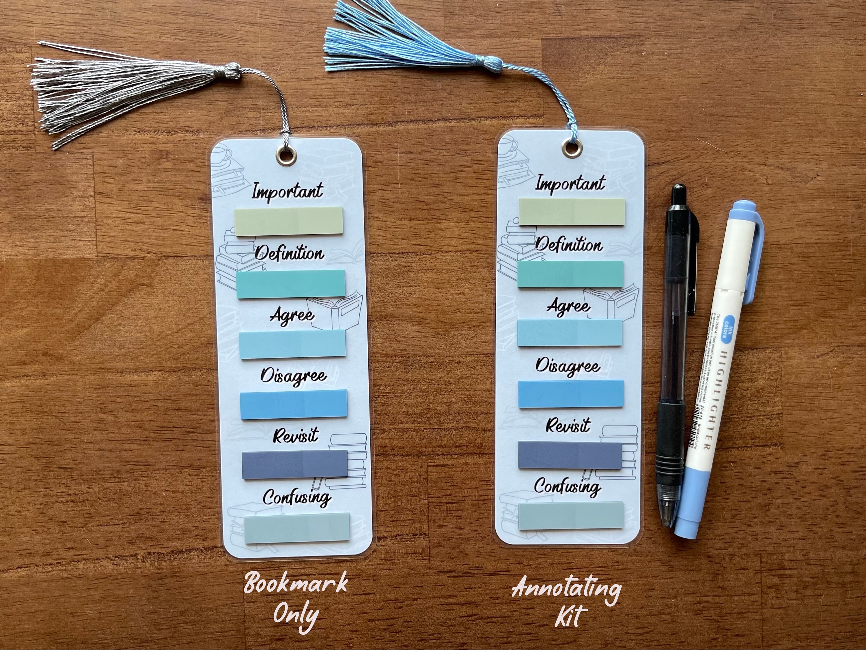 Annotation Bookmark With Tabs Kit, Book Annotating Kit Supplies, Popular  Gifts for Her, Book Accessories, Reading Supplies 