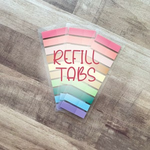 REFILL STICKY TABS for Retro Annotation Bookmark, Book Annotating Kit Supplies, Books Tabs, Annotation Supplies for Gifting