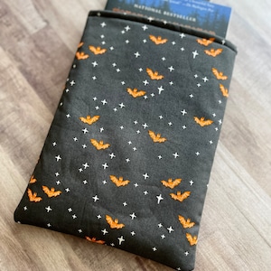 Halloween Bats Booksleeve, Book Cover, Spooky Book Protector