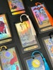 Holographic Tarot Card Bookmark with mini reading, bookmark with tassel, book mark, cool book accessory, witchy bookmark 