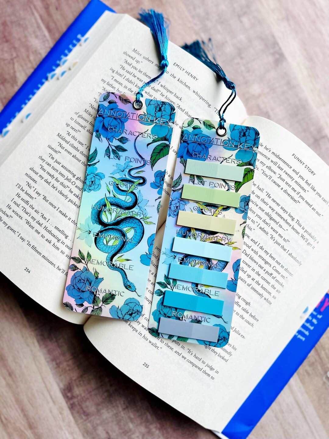 Holographic Snake Annotation Bookmark With Tabs Kit, Book Annotating ...