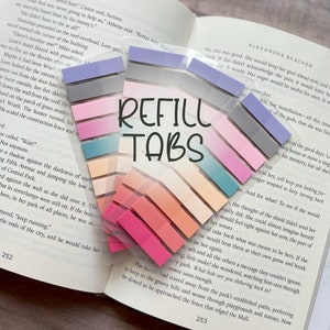 REFILL STICKY TABS for Annotation Bookmark, Book Annotating Kit Supplies, Books Tabs, Annotation Supplies for Gifting