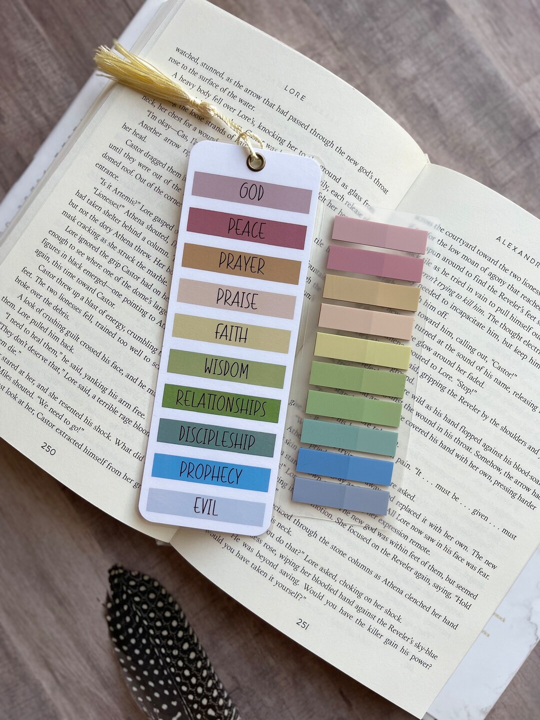 Bible Study Annotation Bookmark With Tabs Kit, Book Annotating Supplies ...