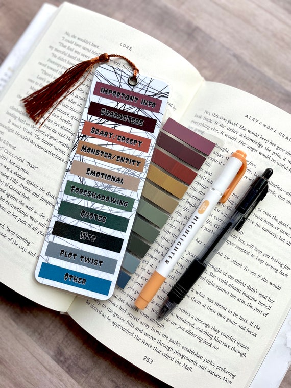 Horror Annotation Bookmark With Tabs Kit, Book Annotating Supplies, Popular  Gifts for Her, Book Accessories, Reading Supplies 