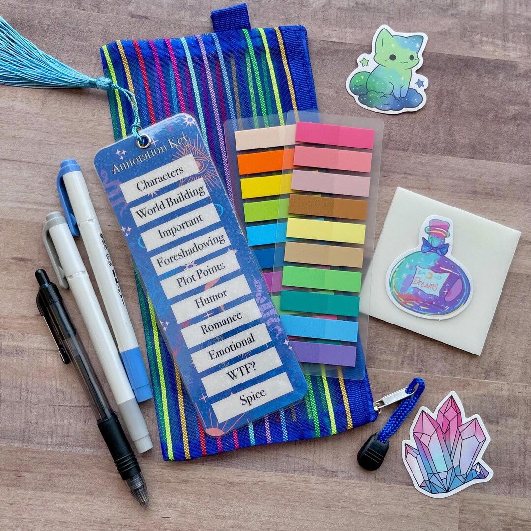 Annotating Kit With Holographic Bookmark, Sticky Tabs, Highlighters ...