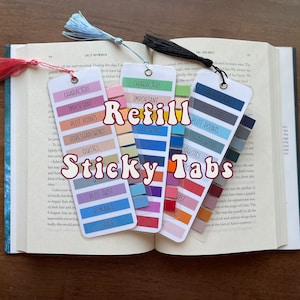 REFILL STICKY TABS for Annotation Bookmark, Book Annotating Kit Supplies, Books Tabs, Annotation Supplies for Gifting