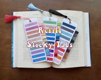 REFILL STICKY TABS for Annotation Bookmark, Book Annotating Kit Supplies, Books Tabs, Annotation Supplies for Gifting